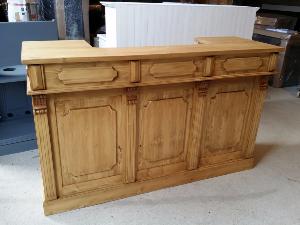 Bar / Comptoir en bois ancien (pin massif)