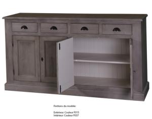 Buffet bas / Enfilade en pin massif (style directoire) 