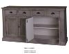 Buffet bas / Enfilade en pin massif (style directoire) 