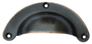 Poignée coquille acier (noir reflets cuivre)